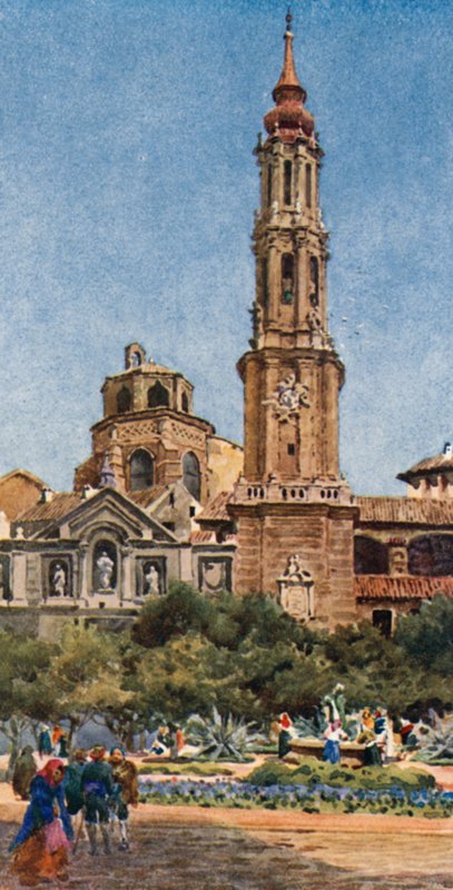 Saragossa, La Seo (farvemedlemmer) af William Wiehe Collins