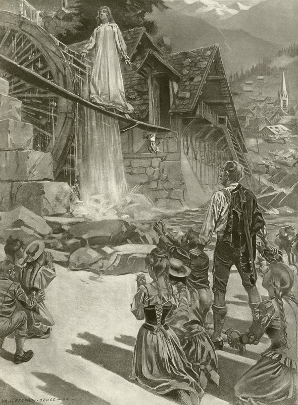 La Sonnambula, akt III scene ii (gravure) af William de Leftwich Dodge
