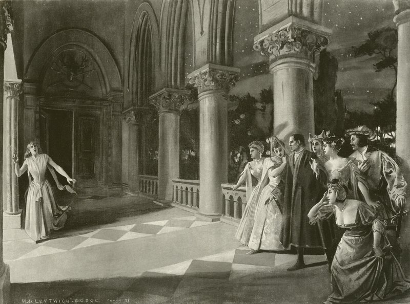 Lucia di Lammermoor, akt III scene vi (gravure) af William de Leftwich Dodge