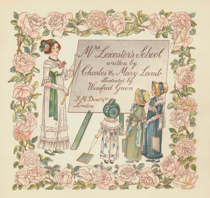 Forsideillustration til Mrs Leicesters School af Wingred Green