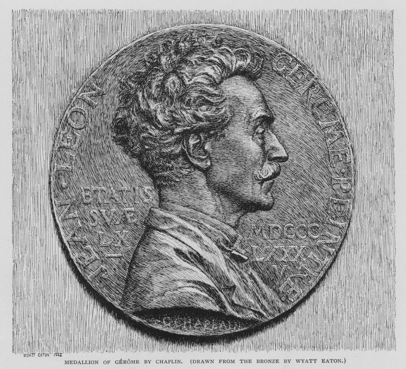 Medallion of Gerome af Chaplin (litho) af Wyatt Eaton