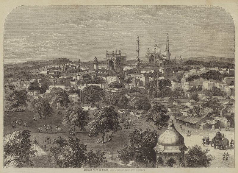 Generel udsigt over Delhi af after A. Soltykoff