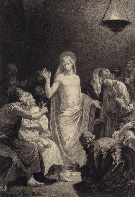 Jesus viser sig for disciplene af after Albert Robida