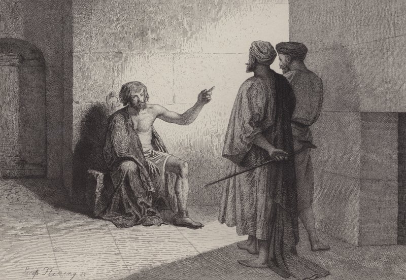 Johannes Døberen i Fængslet af after Albert Robida