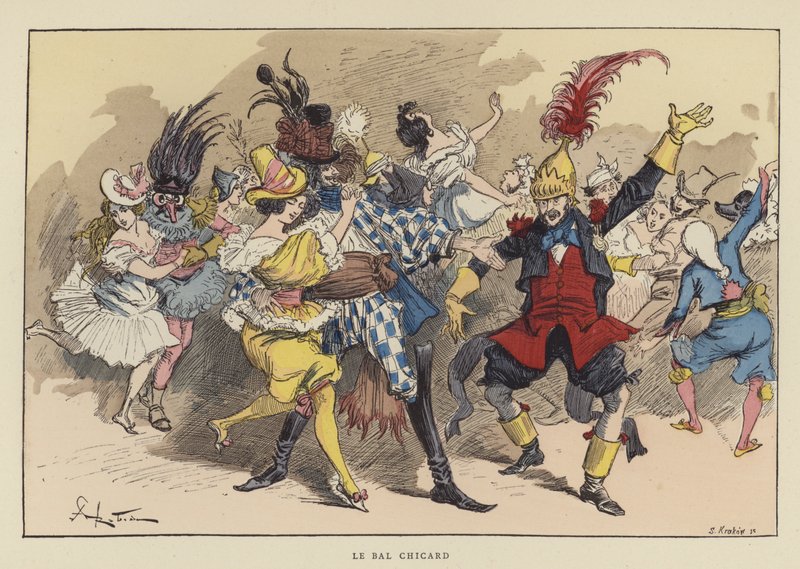 Bal Chicard af after Albert Robida