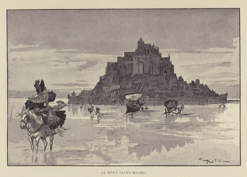Mont Saint Michel af after Albert Robida