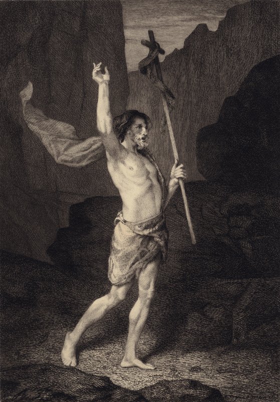 Johannes i ørkenen af after Albert Robida