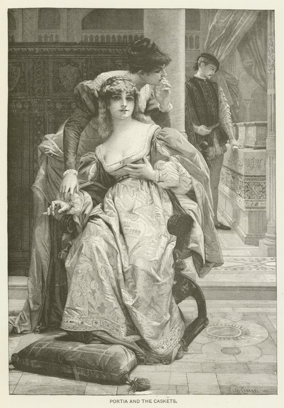 Portia og kisterne af after Alexandre Cabanel