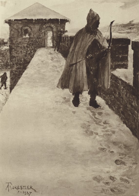 Patruljerer et nordbritisk fort om vinteren af after Amedee Forestier