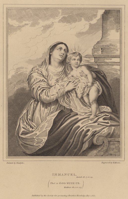 Immanuel, Esajas, Det er Gud med os, Matthæus af after Anthony van Dyck