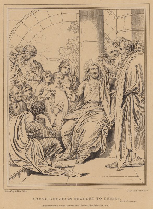 Små børn bragt til Kristus, Mark af after Benjamin West