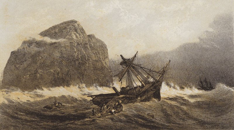 The Bass Rock (chromolitho) af after C. Stanfield