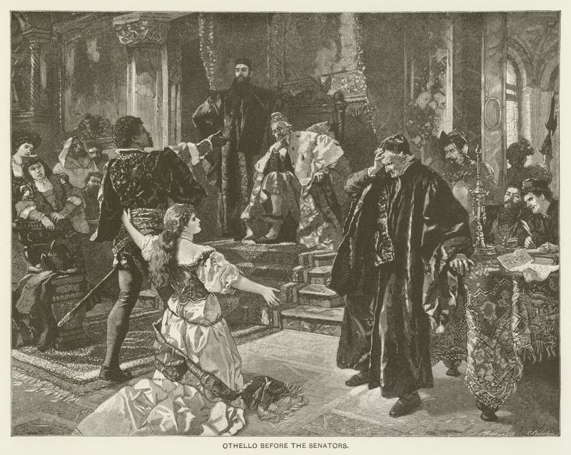 Othello foran senatorerne af after Carl Ludwig Friedrich Becker