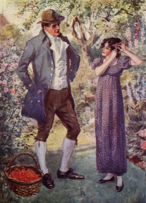 Adam Bede giver en rose til Hetty af after Charles Edmund Brock