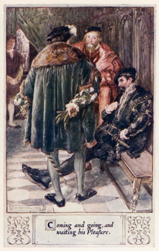 Kommer og går, og venter på hans Fornøjelse af after Charles Edmund Brock