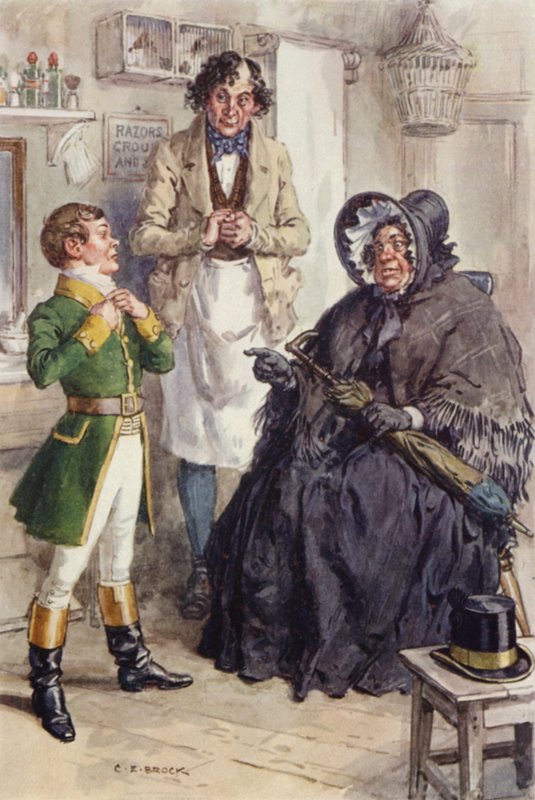 Illustration til Martin Chuzzlewit af after Charles Edmund Brock