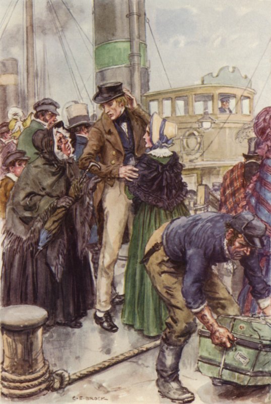 Illustration til Martin Chuzzlewit af after Charles Edmund Brock