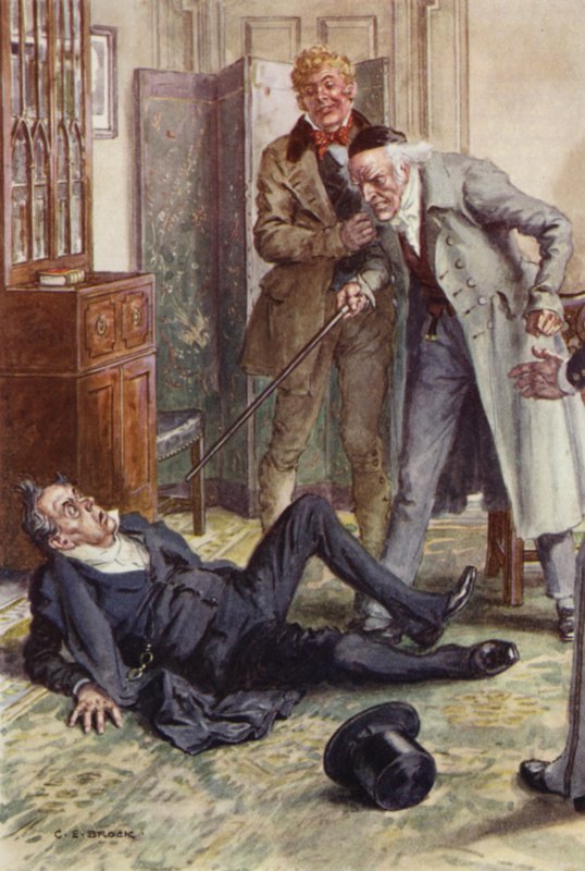 Illustration til Martin Chuzzlewit af after Charles Edmund Brock