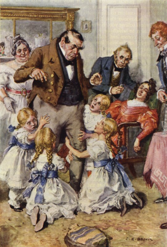 Illustration til Nicholas Nickleby af after Charles Edmund Brock