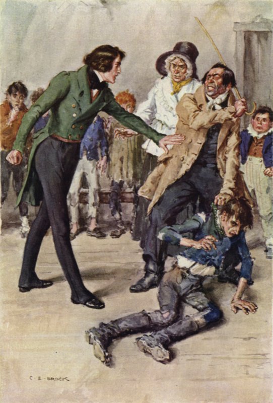 Illustration til Nicholas Nickleby af after Charles Edmund Brock