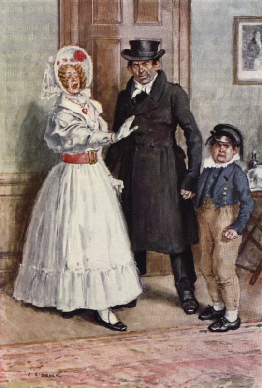 Illustration til Nicholas Nickleby af after Charles Edmund Brock