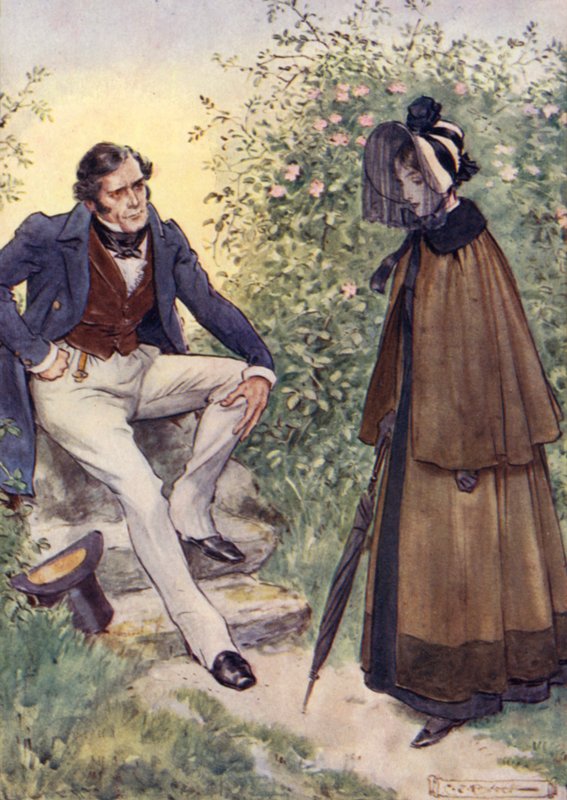 Jane Eyre møder hr. Rochester ved stile af after Charles Edmund Brock