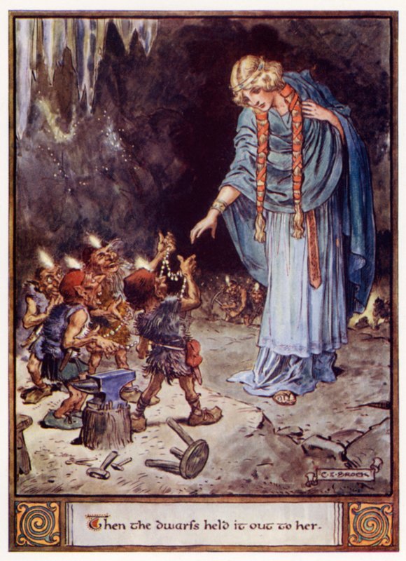 Så holdt dværgene den frem for hende af after Charles Edmund Brock