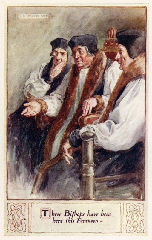 Tre biskopper har været her denne formiddag af after Charles Edmund Brock