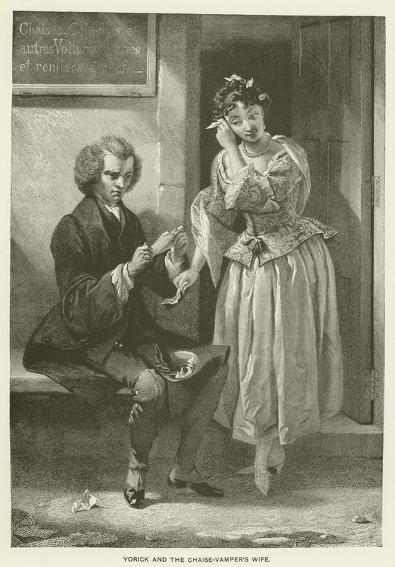 Yorick og Chaise-Vampers kone af after Charles Robert Leslie