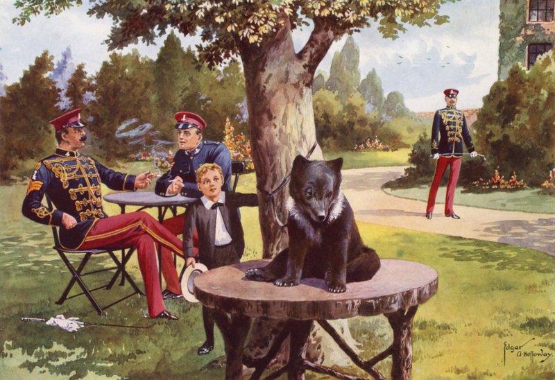 Bamse, kæledyrsbjørnen fra de 11. husarer af after Edgar Alfred Holloway