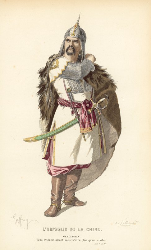 Forældreløs fra Kina, Genghis Khan af after Edmond A.F. Geffroy