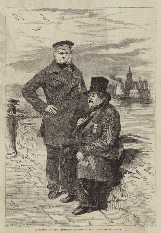 Et par gamle løjtnanter af after Edmond Morin