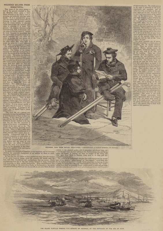 Sårede sømænd fra Sebastopol af after Edmond Morin