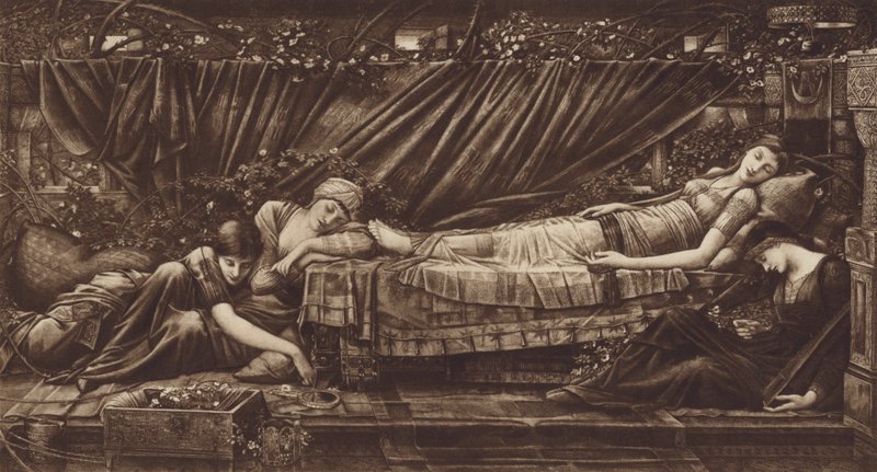 Tornerose af after Edward Coley Burne Jones