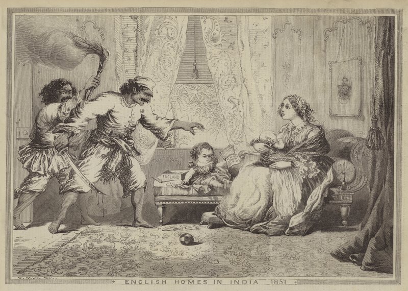 Engelske hjem i Indien, 1857 af after Edward Hull