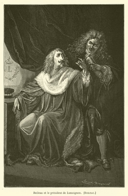 Boileau og præsidenten for Lamoignon, Boileau af after Emile Antoine Bayard