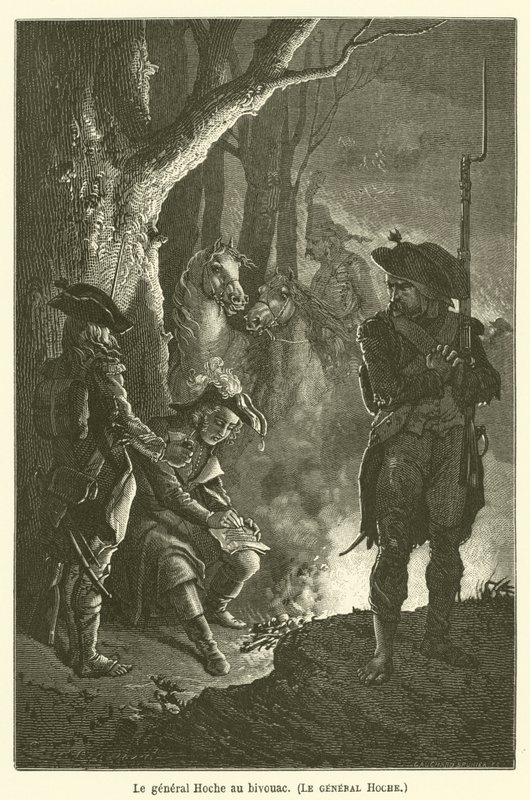 General Hoche ved bivuak, General Hoche af after Emile Antoine Bayard