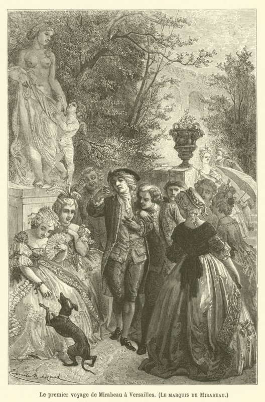 Mirabeaus første rejse til Versailles, Marquis af Mirabeau af after Emile Antoine Bayard