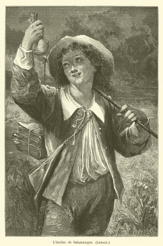 Skoledrengen fra Salamanca, Lesage af after Emile Antoine Bayard