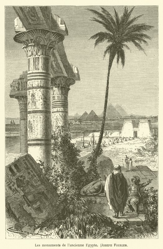 Monumenterne i det gamle Egypten, Joseph Fourier af after Emile Antoine Bayard