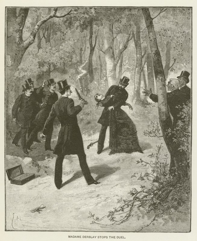 Madame Derblay stopper duellen af after Emile Antoine Bayard