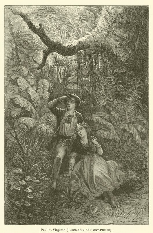 Paul og Virginia, Bernardin de Saint-Pierre af after Emile Antoine Bayard