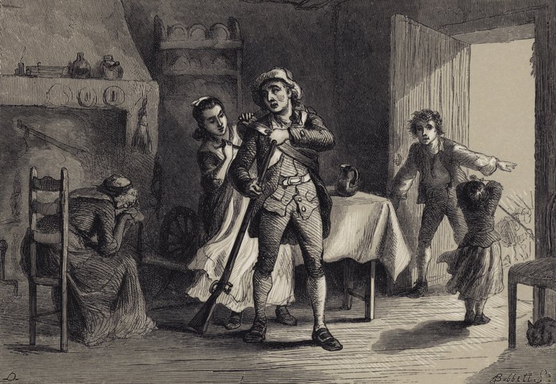 En minut mand, der forbereder sig til krig af after Felix Octavius Carr Darley