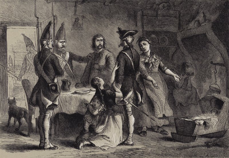 Indkaldelse af tyske Soldater til Tjeneste i Amerika af after Felix Octavius Carr Darley