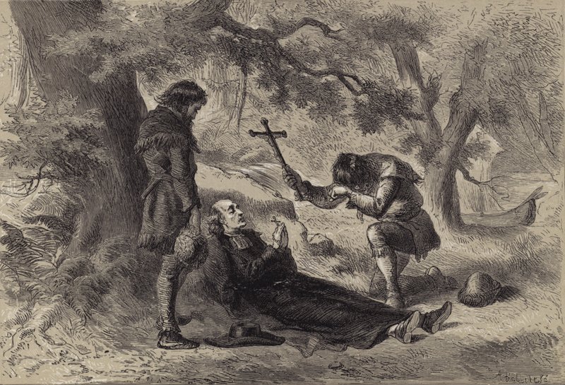 Fader Marquettes død af after Felix Octavius Carr Darley
