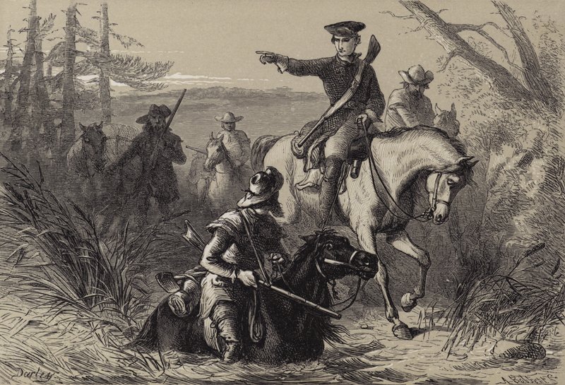 Major Washington på sin mission til den franske kommandør af after Felix Octavius Carr Darley