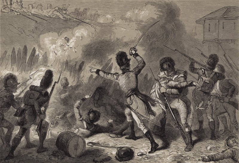 Briterne blev slået tilbage ved Fort Stephenson af after Felix Octavius Carr Darley