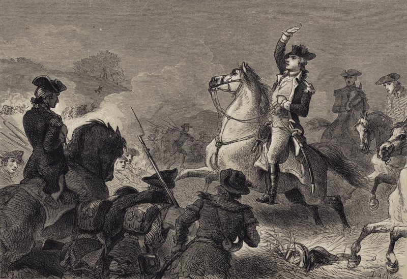 Washington i Monmouth af after Felix Octavius Carr Darley