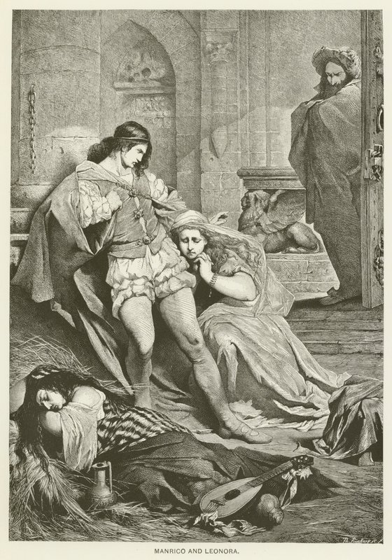 Manrico og Leonora af after Ferdinand Keller
