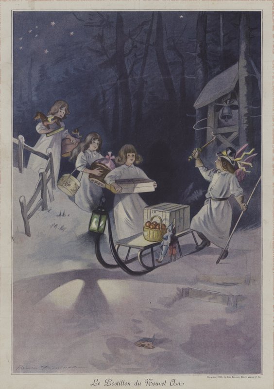 Nytårs postbud af after Firmin Bouisset